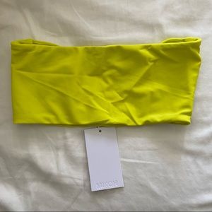 New with tag mikoh bandeau in bright neon yellow